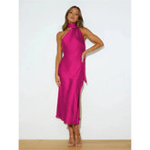 Halter Elegant Dress Women Bodycon Cocktail Long Evening Dresses Ladies Summer Elegant Luxury Maxi Long Sexy Party Dresses